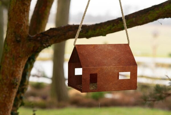 Casa Karmnik dla ptaków 30 x 21 x 23 cm, corten CORGARDEN 1040