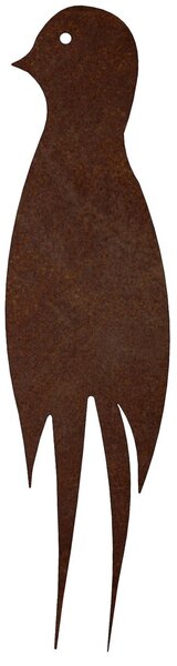 Ozdoba ogrodowa jaskółka 2, 20 x 5 cm, corten CORGARDEN 1045