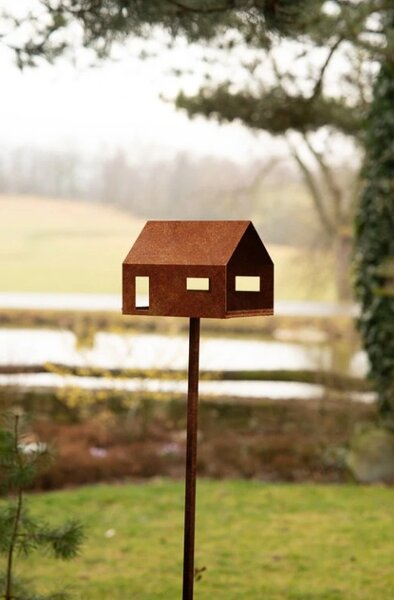 Casa Karmnik dla ptaków 30 x 21 x 23 cm, corten CORGARDEN 1040