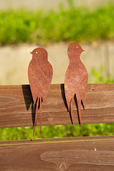 Ozdoba ogrodowa jaskółka 1, 20 x 5 cm, corten CORGARDEN 1044