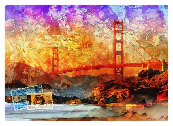 Obraz na szkle - Golden Gate, San Francisco, Kalifornia (70x50 cm)