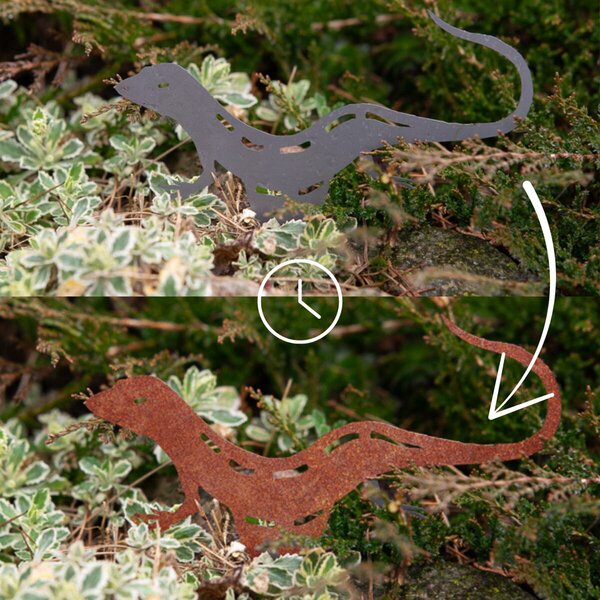Ozdoba ogrodowa jaszczurka 23 x 15 cm, corten CORGARDEN 1046
