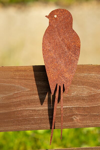 Ozdoba ogrodowa jaskółka 1, 20 x 5 cm, corten CORGARDEN 1044