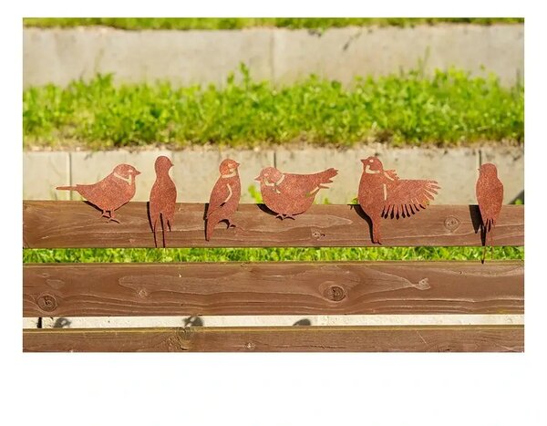 Ozdoba ogrodowa jaskółka 1, 20 x 5 cm, corten CORGARDEN 1044