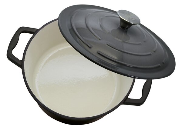 Rondel z pokrywką Ø 28 cm, żeliwny, szary ELO 33828