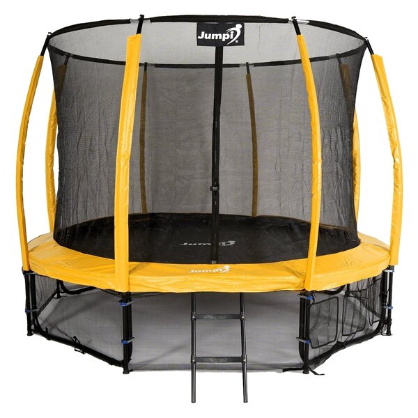 Trampolina Ogrodowa Jumpi 312cm/10FT Maxy Comfort Plus Żółta Z Wewnętrzną Siatką