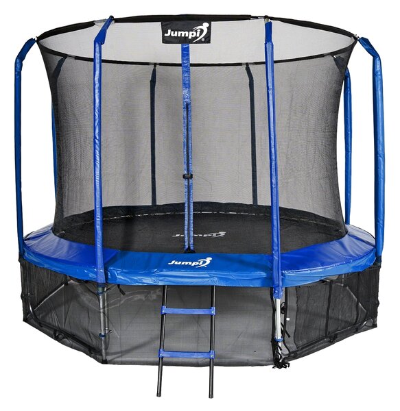 Trampolina Ogrodowa Jumpi 312cm/10FT Maxy Comfort Niebieska Z Wewnętrzną Siatką