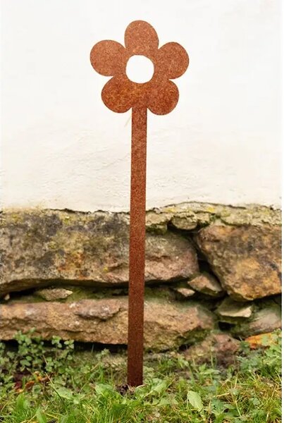 Ozdoba ogrodowa kwiat 2, 68 x 16 cm, corten CORGARDEN 1054