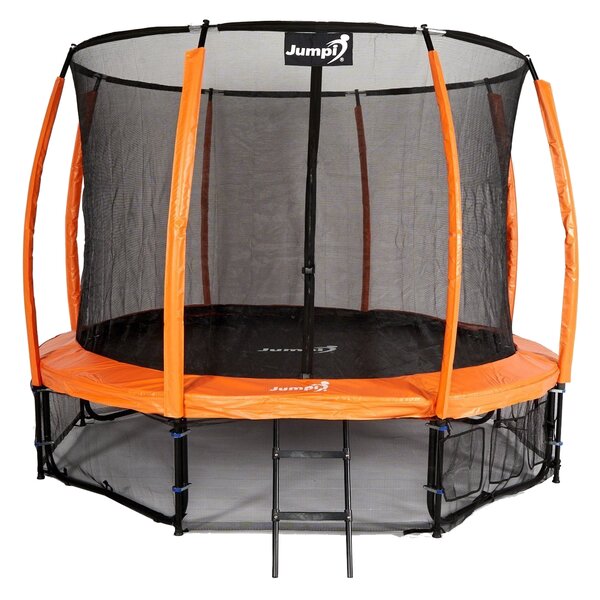 Trampolina Ogrodowa Jumpi 312cm/10FT Maxy Comfort Plus Pomarańczowa Z Wewnętrzną Siatką