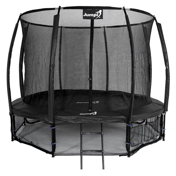 Trampolina Ogrodowa Jumpi 312cm/10FT Maxy Comfort Plus Czarna Z Wewnętrzną Siatką