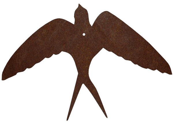 Dekoracja ogrodowa jaskółka w locie 30 × 22 cm, corten CORGARDEN 1050