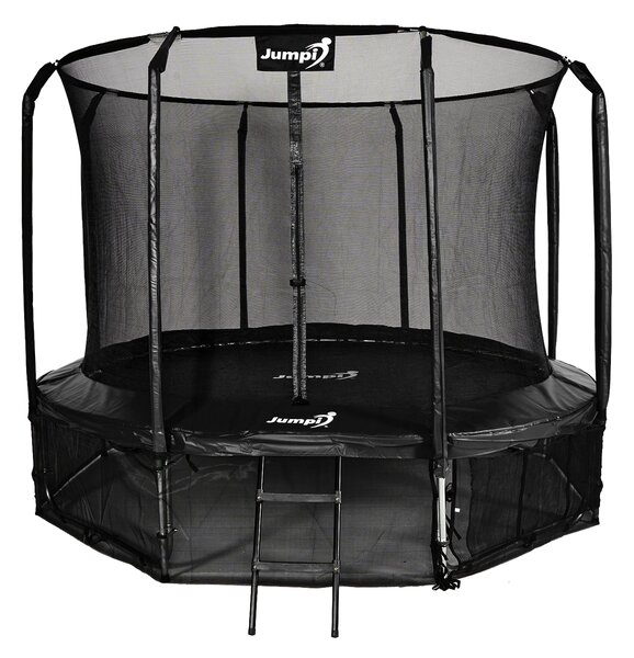 Trampolina Ogrodowa Jumpi 312cm/10FT Maxy Comfort Czarna Z Wewnętrzną Siatką