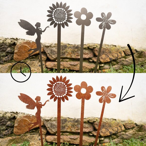 Ozdoba ogrodowa wróżka 59 × 22 cm, corten CORGARDEN 1071