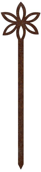 Ozdoba ogrodowa kwiat 3, 68 x 16 cm, corten CORGARDEN 1056