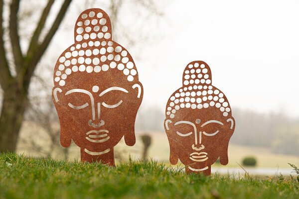 Ozdoba ogrodowa Buddha 70 x 42 cm, corten CORGARDEN 1062