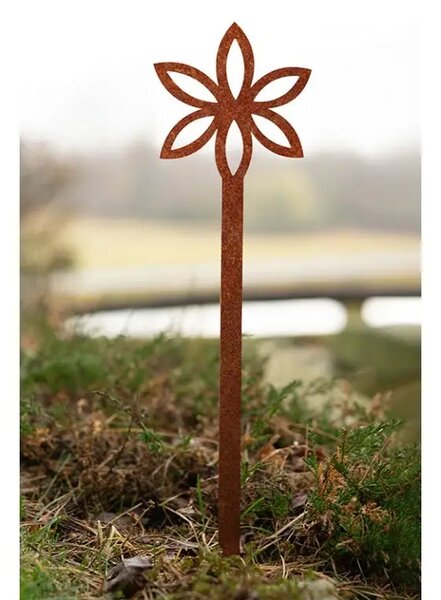 Ozdoba ogrodowa kwiat 3, 68 x 16 cm, corten CORGARDEN 1056