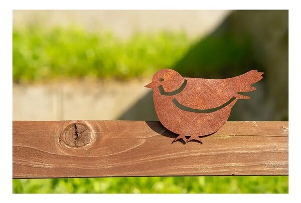 Ozdoba ogrodowa wróbel 1, 15 x 10 cm, corten CORGARDEN 1057