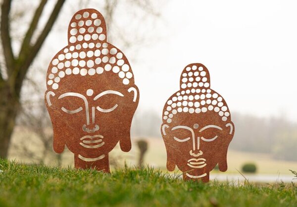 Ogrodowa dekoracja Budda 50 x 30 cm, corten CORGARDEN 1061