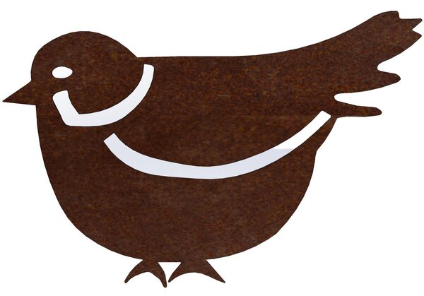 Ozdoba ogrodowa wróbel 1, 15 x 10 cm, corten CORGARDEN 1057