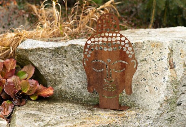 Ogrodowa dekoracja Budda 50 x 30 cm, corten CORGARDEN 1061
