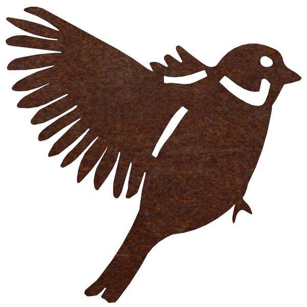 Ozdoba ogrodowa wróbel 2, 15 x 16 cm, corten CORGARDEN 1058
