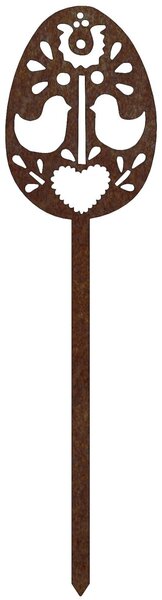 Ozdoba ogrodowa wielkanocne jajko 1, 51 x 14 cm, corten CORGARDEN 1063