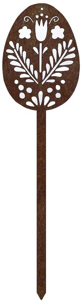 Ozdoba ogrodowa wielkanocne jajko 2, 51 x 14 cm, corten CORGARDEN 1064
