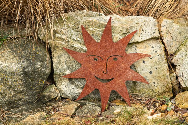 Ozdoba ogrodowa słońce, 29 x 29 cm, corten CORGARDEN 1065