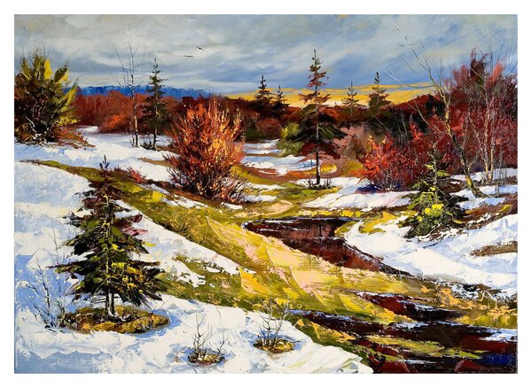 Obraz na szkle - Nadejście wiosny (70x50 cm)
