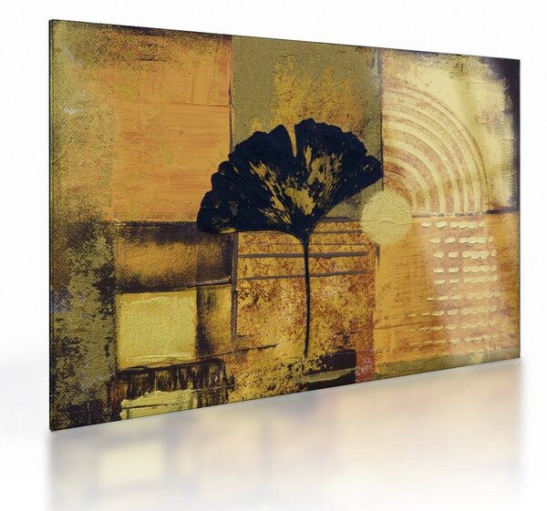 Obraz na szkle - Liść miłorzębu (70x50 cm)