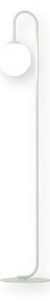 Lampa stojąca podłogowa nowoczesna szara biała kula stick 1xE14 10W FLOR Emibig