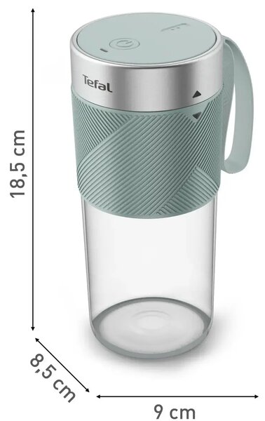 Lightmix Przenośny blender do smoothie, miętowy/szary TEFAL BL1C0430