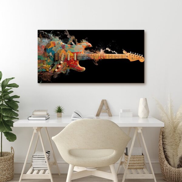 Obraz elektryczna gitara w kolorach