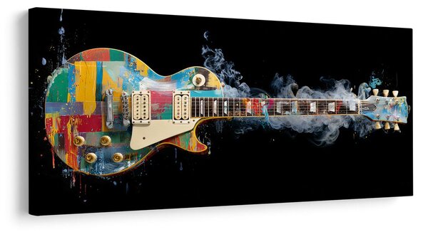 Obraz kolorowa gitara elektryczna