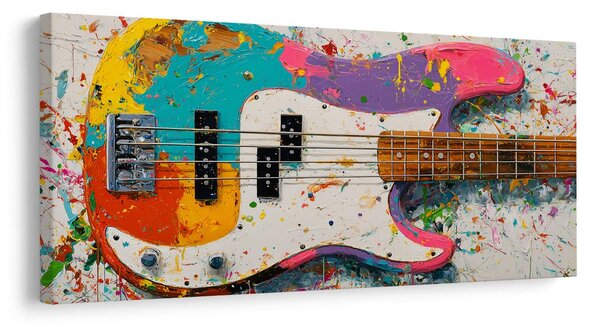 Obraz gitara basowa w kolorach
