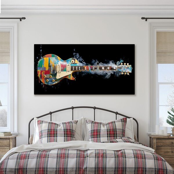 Obraz kolorowa gitara elektryczna