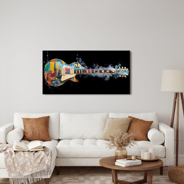 Obraz kolorowa gitara elektryczna