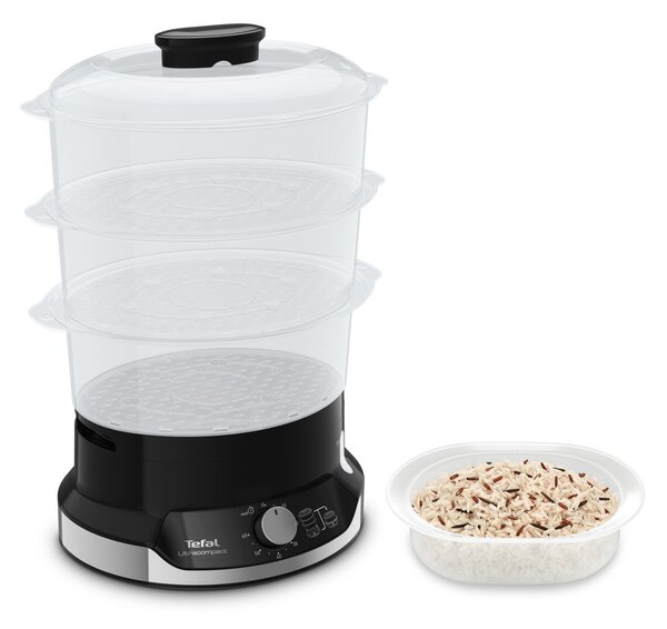 Ultracompact Garnek do gotowania na parze, srebrny/czarny TEFAL VC204810