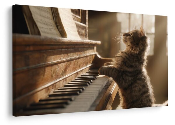 Obraz kot i pianino