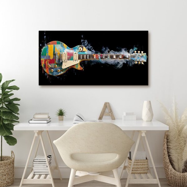 Obraz kolorowa gitara elektryczna
