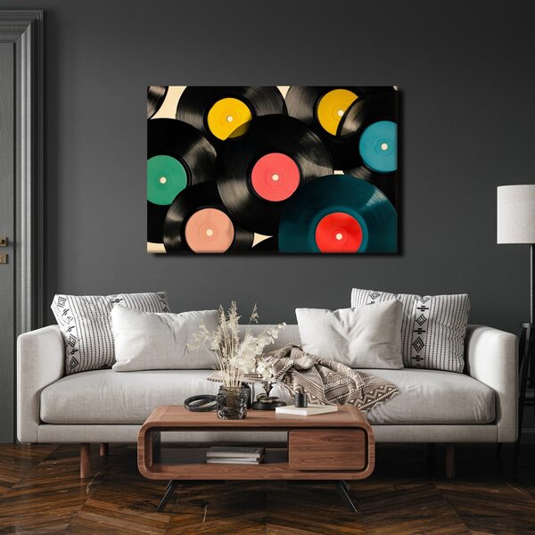 Obraz muzyczne retro winyle