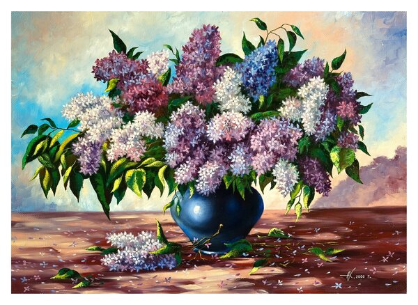 Obraz na szkle - Bukiet bzu (70x50 cm)