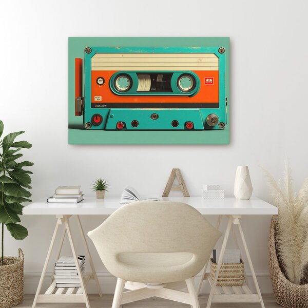 Obraz retro kaseta magnetofonowa