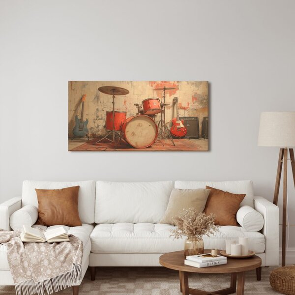 Obraz instrumenty muzyczne w sali prób