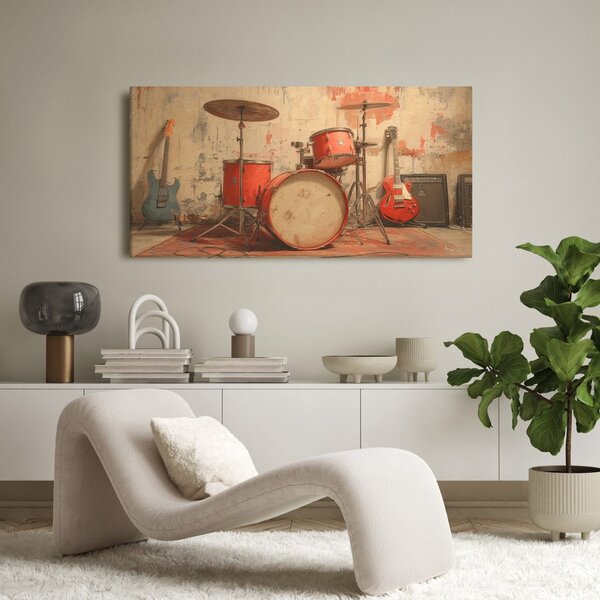 Obraz instrumenty muzyczne w sali prób