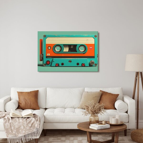 Obraz retro kaseta magnetofonowa