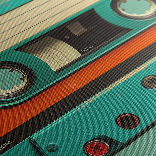 Obraz retro kaseta magnetofonowa
