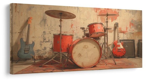 Obraz instrumenty muzyczne w sali prób