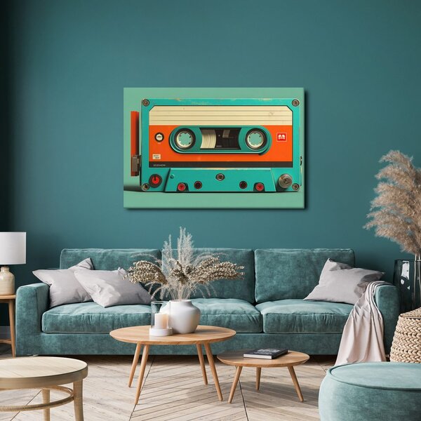 Obraz retro kaseta magnetofonowa