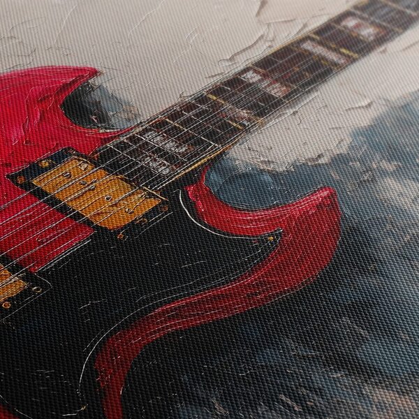 Obraz legendarna czerwona gitara SG